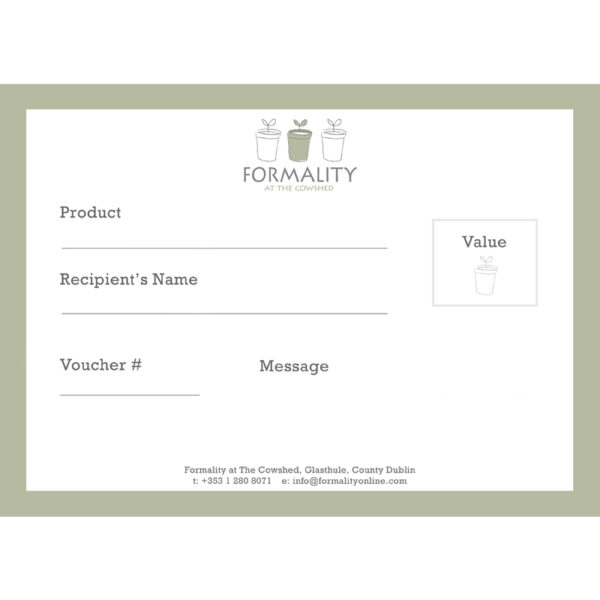 Formality In-Store Email Gift Voucher