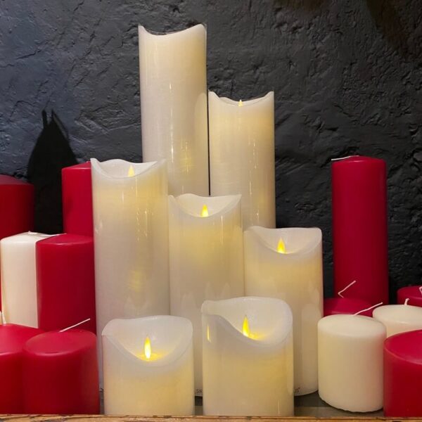 White Wax Candles (Battery powered)