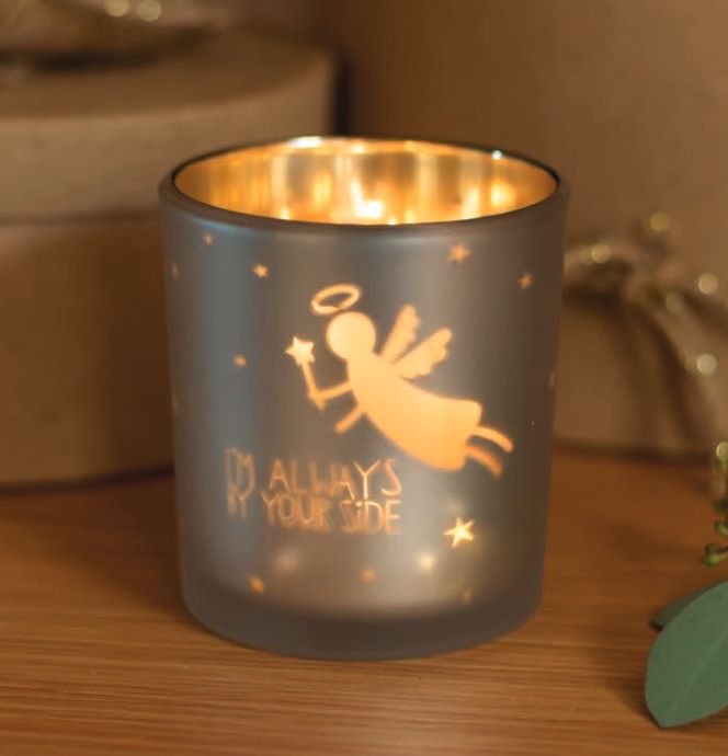 Frosted Glass Tea Light Holder