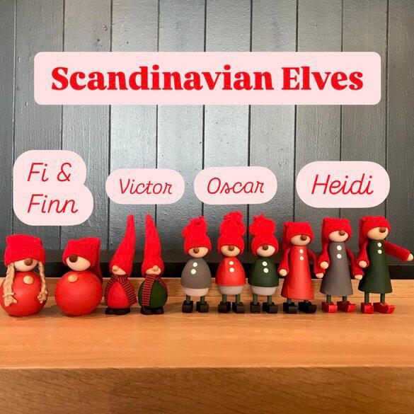 Scandinavian Christmas Elf Figures